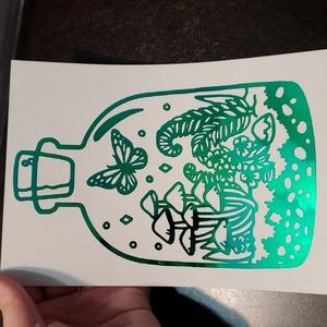 Terrarium vinyl sticker decal